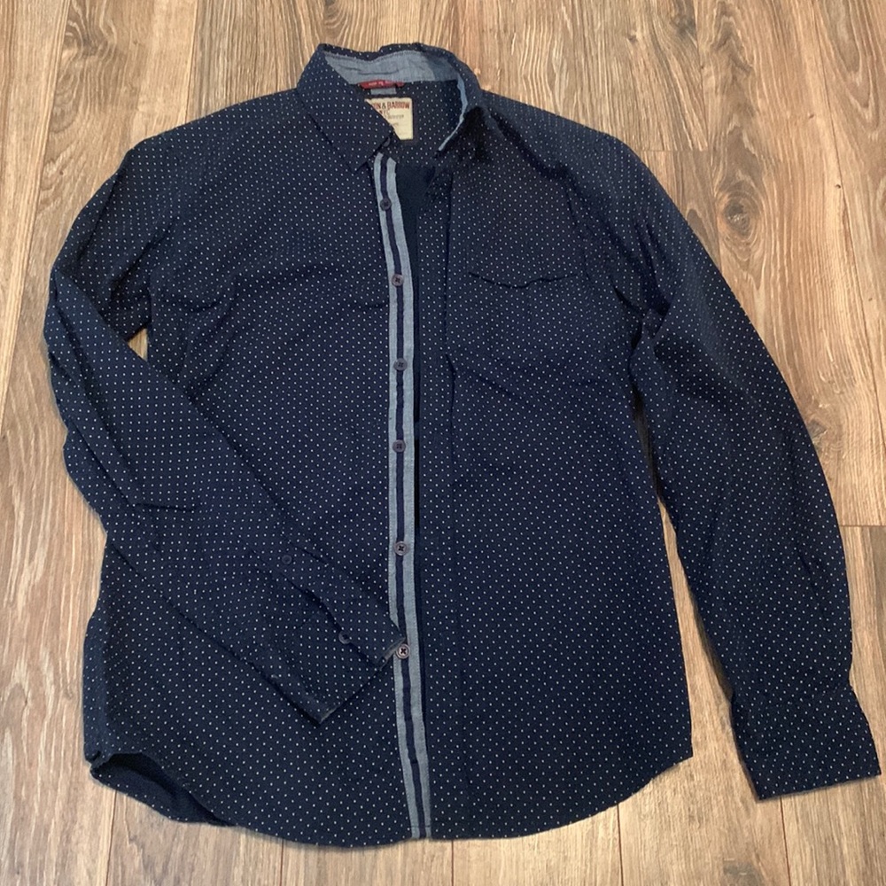 Polka dot button down shirt